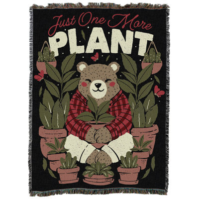Jeté en coton Pure Country Weavers Just One More Plant XL