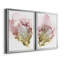 «Flowering Pink I», ensemble de 2 impressions sur toile encadrées-786425545-786425544