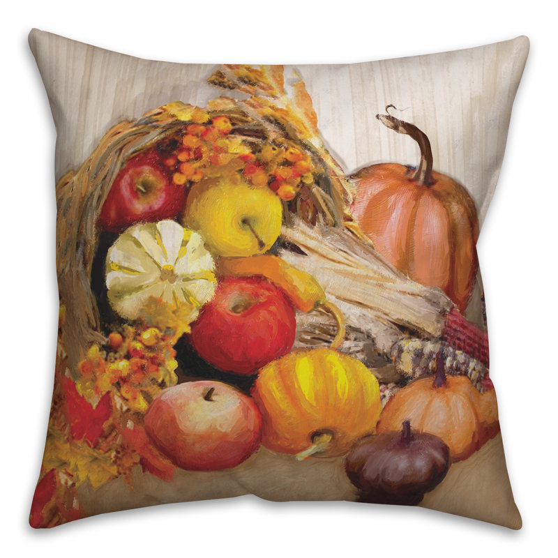 Housse de coussin Harvest Painterly, 18 po x 18 po