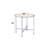 Brecon White Oak & Chrome Finish End Table
