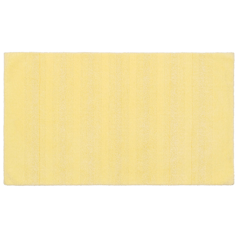 Tapis pour salle de bain en nylon avec envers antidérapant Maaza, L 30 po x L 50 po, Jaune doux
