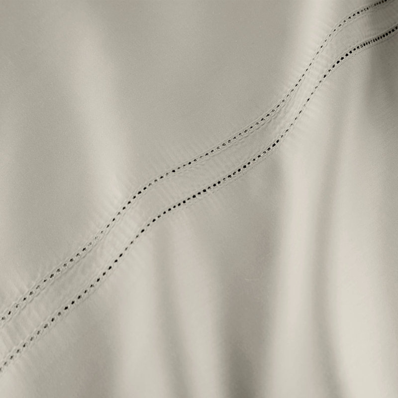 Yalda Egyptian Cotton Sateen Sheet Set , Linen, Queen Sheet Set + 2 Pillowcases