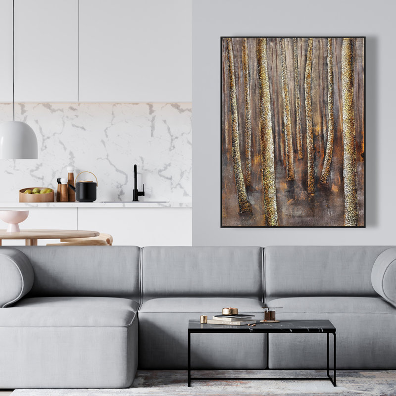 The Dark Forest - Arbres en toile encadrés pour le décor du salon
