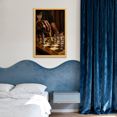 Fashion Chess Player Moving King Piece
