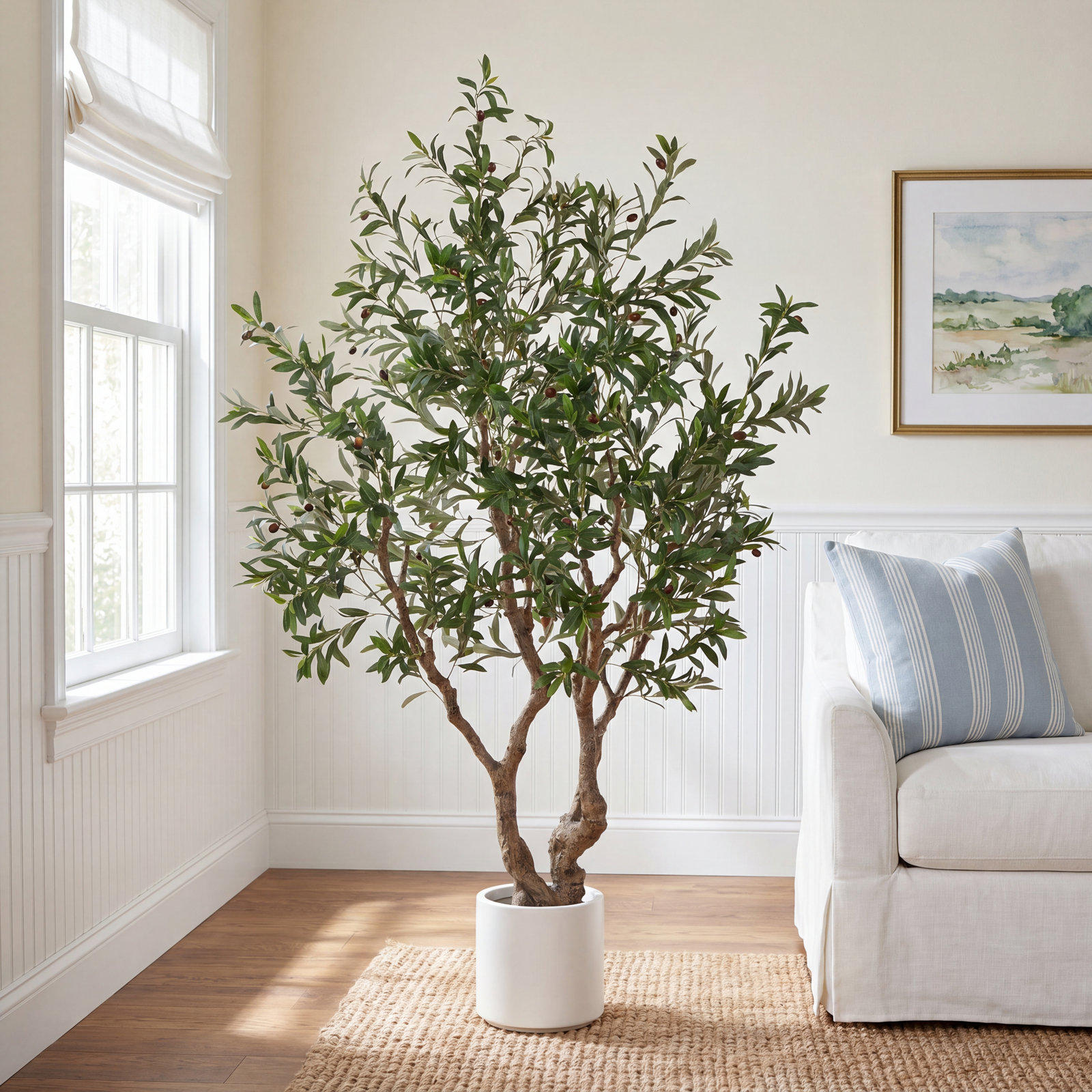 Decota 96" Olive Tree in Planter, 72" H x 38" W x 10" D