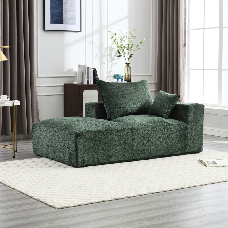Canapé en mousse viscoélastique 2: élégant et relaxant, tissu bouclé 2, confort luxueux, Émeraude