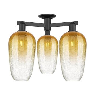 Brookhaven Flute - 3 Light Semi-Flush Mount