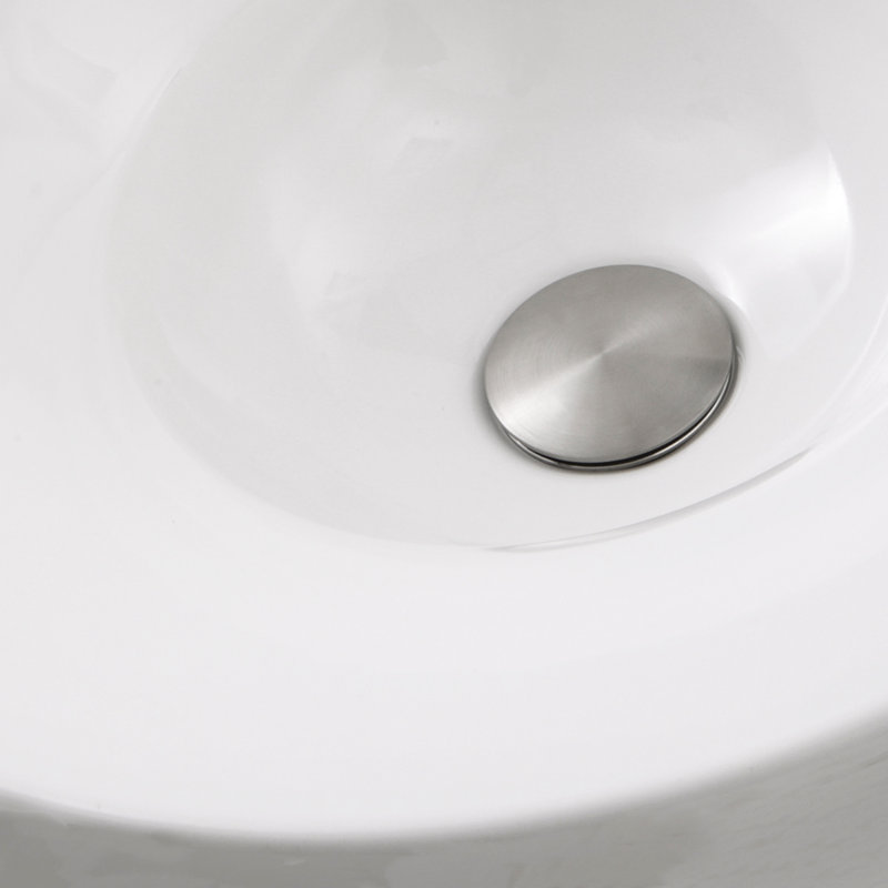 Nantucket Sinks Regatta 17.75'' White Fireclay Circular Bathroom Sink