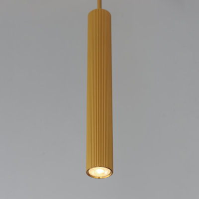 Carpi 1 - Light Gold Cylinder Pendant