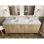 Teck d'Atlanta 84 po X P 22 po D Meuble-lavabo double en gris clair délavé avec 2 po Quartz Venatino-110330538