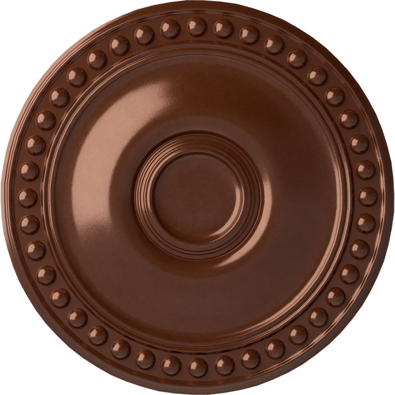 Médaillon de plafond de 19 1/8 po x P 1 po (convient aux auvents jusqu'à 5 5/8 po), Pièce de cuivre
