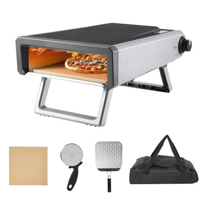 Four à pizza portatif au propane, machine à pizza d'extérieur à 950 ° F avec pierre, palette et sac de transport, 12 pouces