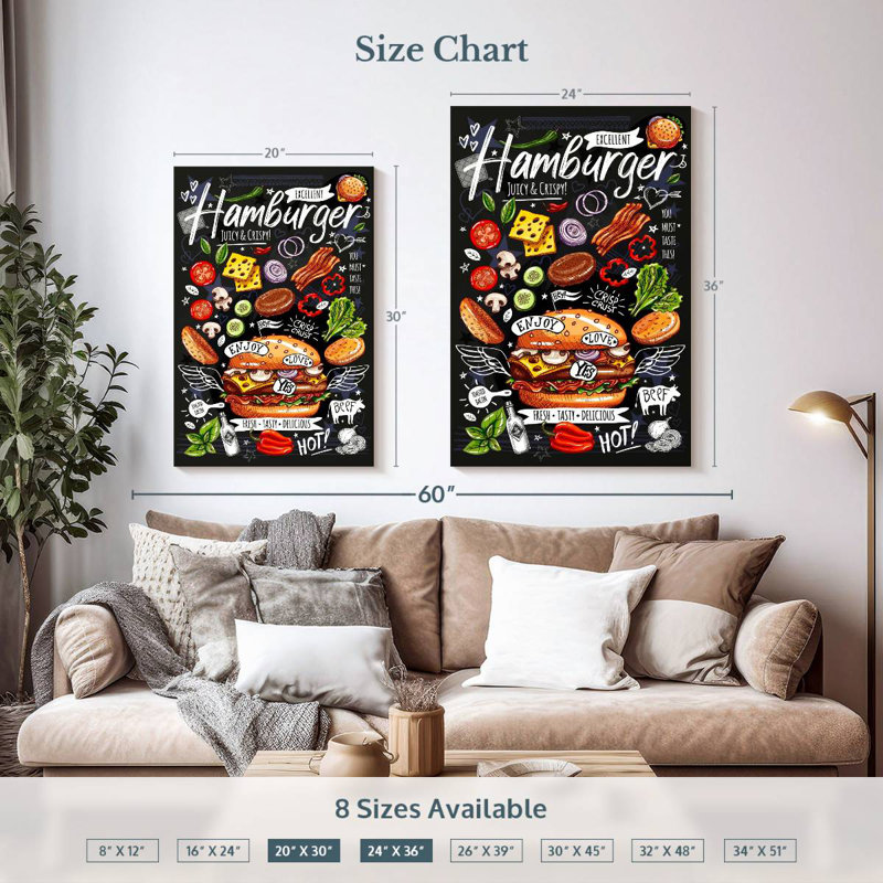 Yarlin Special Hamburger, 36" H x 24" W