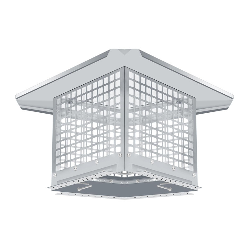 304 Stainless Steel Chimney Cap – Heavy-Duty Spark Arrestor with Animal Guard, Weatherproof & Adjustable, Easy-Fit for 6"–20" Flues, Fireplace & Stove