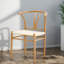 Modern Dining Chairs Set of 4, Wood Grain Steel, Farmhouse Kitchen