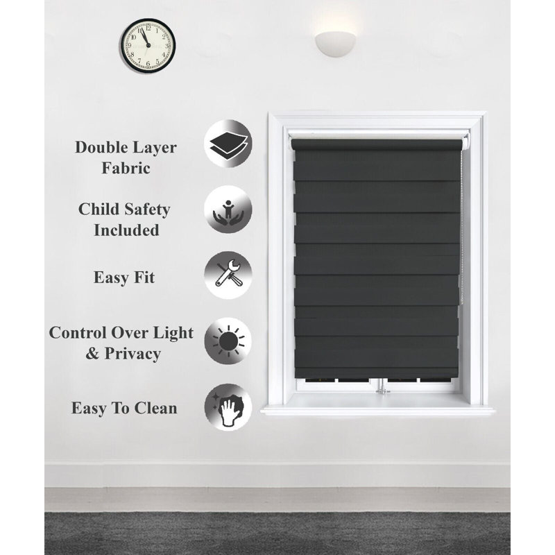 Roller Blind, 150"W x 165"L, Black