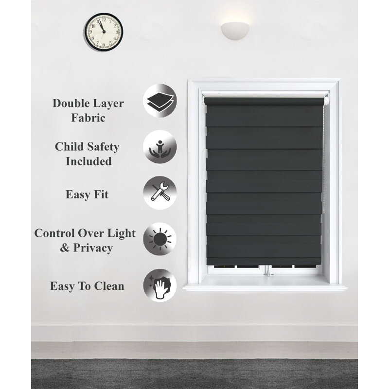 Roller shade, Black, 120"W x 165"L