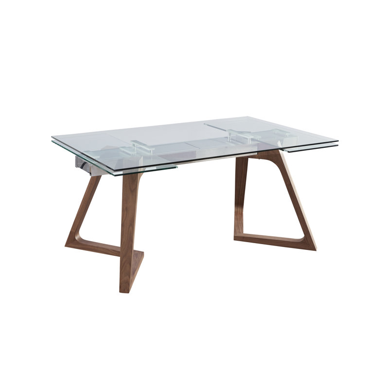 Extendable Glass Top Dining Table