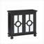 Armoires | Commode de rangement moderne avec portes miroir, fabrication en bois, finition noire antique, 28 po pour le salon | Traditionnel | Chambre à coucher