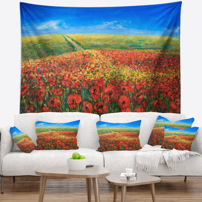 Tapisserie paysage en polyester avec accessoires suspendus inclus, H 68 po x l 80 po