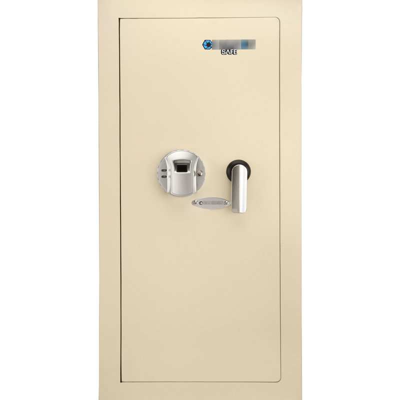 Left Opening Beige Biometric Safe - 0.82 Cubic Ft With Construction And Locking Features Compartment Mounting Options For Practicality