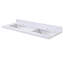 Caorle Double Bathroom Vanity Top in Snow White with Sink