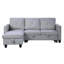 Canapé-lit modulaire réversible en velours de 82,5 po avec méridienne de rangement-1389703852
