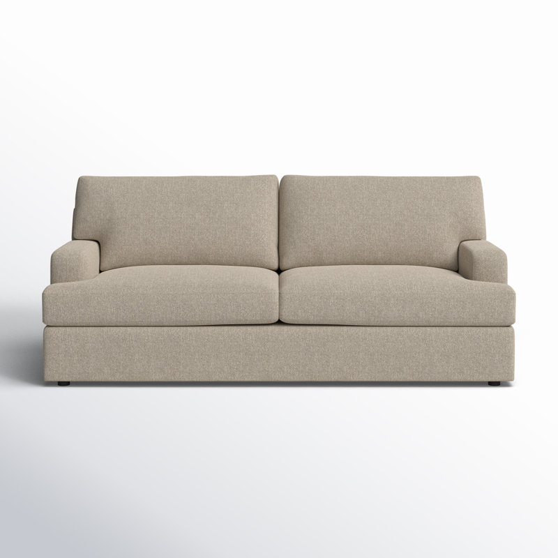 Cleo 84" Upholstered Custom Sofa, Bella Tobacco Performance Velvet
