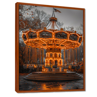 Parc d'attractions jaune et gris