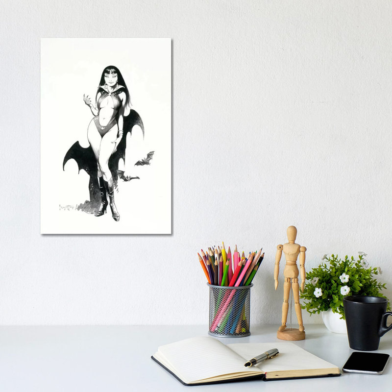 Vampire's Enticement 1 Piece Wrapped Canvas Painting, 20.32 cm H x 30.48 cm W