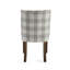  Upholstered Plaid Dining Chairs, Set of 2, Armless Side Seating Accent Chairs, Grey Plaid
