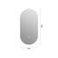 Miroir de salle de bain 48 po x 24 po à écran tactile intelligent mural avec forme, trois modes d'éclairage blanc 6000K, naturel 4000K, chaud 3000K, réglage de la luminosité, verre brisé, argent 5Mm