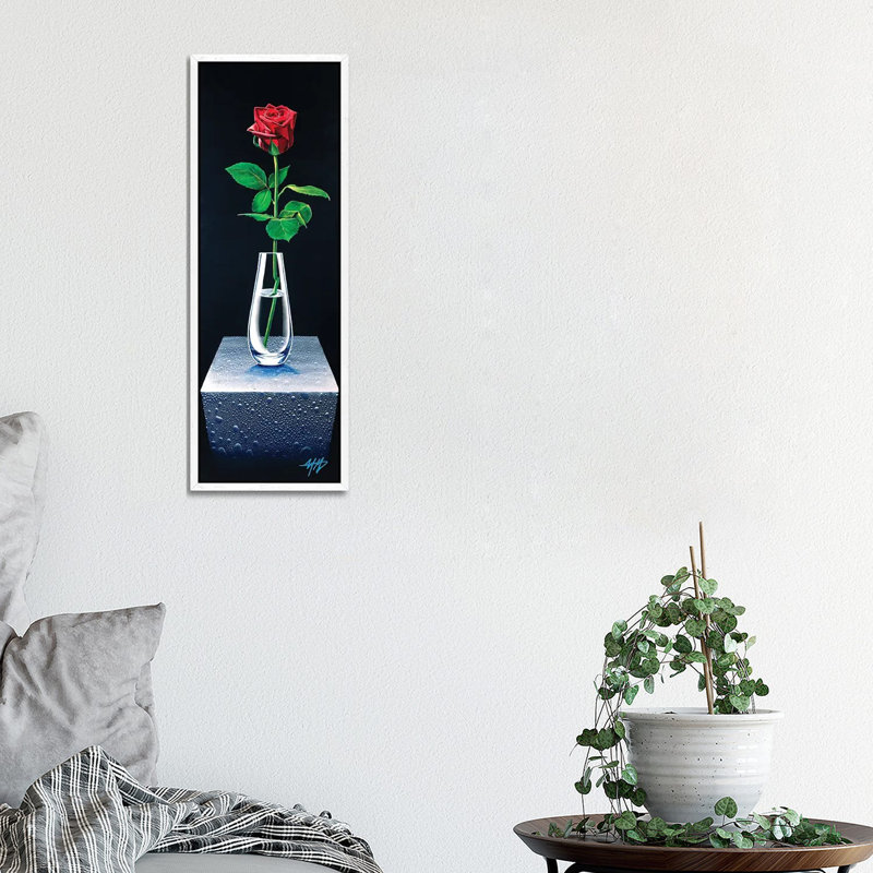 Forever Rose by Michael Goldzweig - Floater Frame Print on Canvas