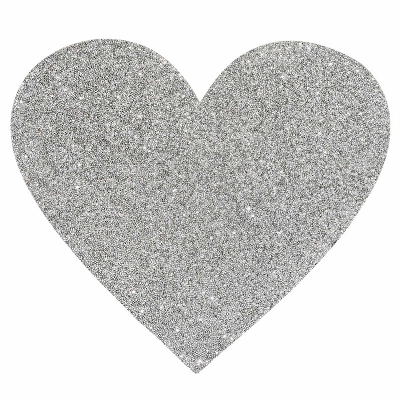 Napperon Sparkles Home Décoration de table strass | Décoration durable 16 po x 16 po, Argent argent