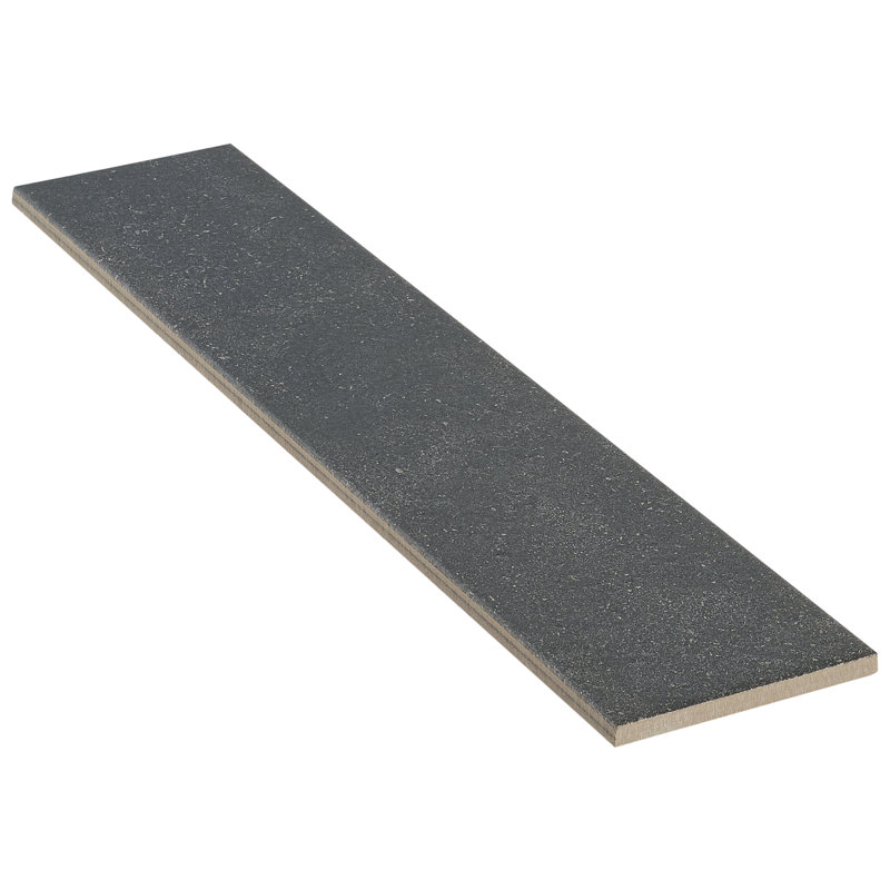 Carreau de plancher et de métro en porcelaine sans motif 4 po x 19 po Sanskrit, Noir