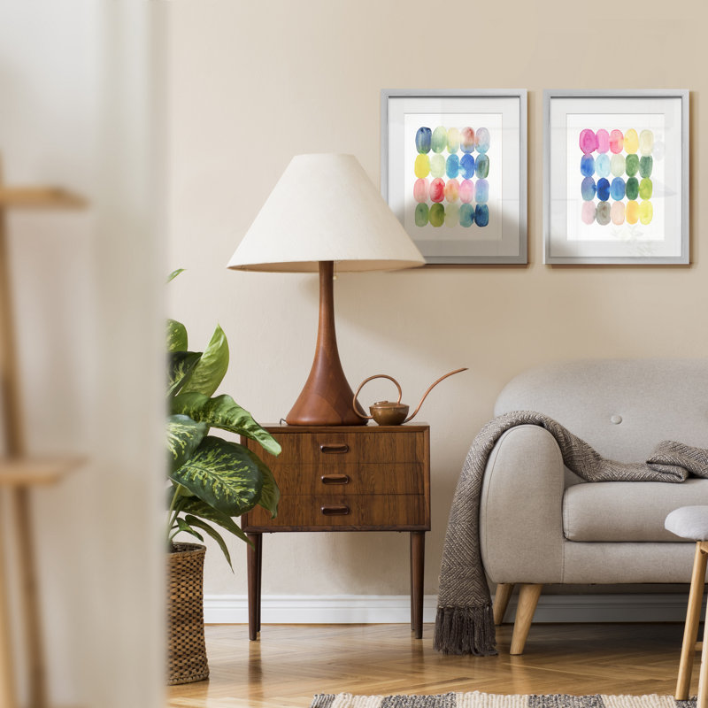 « Color Melt I », ensemble de 2 reproductions d’art graphique encadrées sur papier