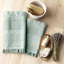 Ensemble de 2 draps de bain en coton Blue Nile Mills-1129588227
