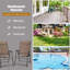 Chaise pliante en tissu Costway