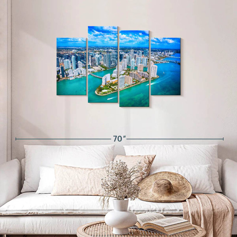 Vue aérienne de Sirci Miami, H 27 po x l 43 po