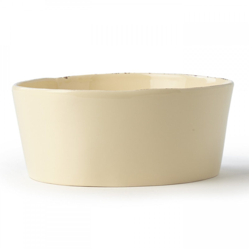 Lastra Stoneware Serving Bowl, Aqua, 3.5" H x 8.5" W x 8.5" D