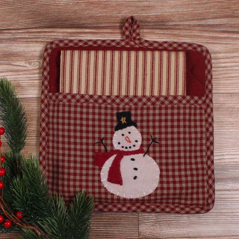 C Snowberry Pocket Potholder Set