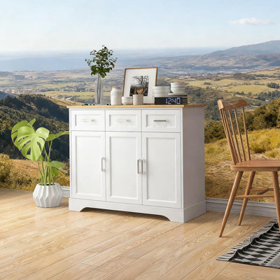 Classeur rustique à 2 tiroirs Rustic Farmhouse avec portes de grange et accents métalliques pour un rangement de bureau élégant