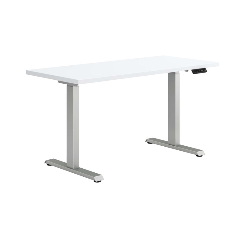 Surface de travail HON Coze avec base à hauteur réglable, Designer blanc / nickel, H 36 po x l 54 po x P 24 po