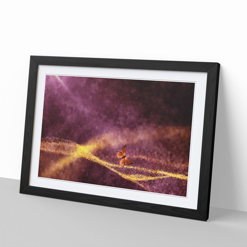 Butterfly Vol.1 - Picture Frame Painting, Black Framed, 48cm H x 65cm W x 2cm D