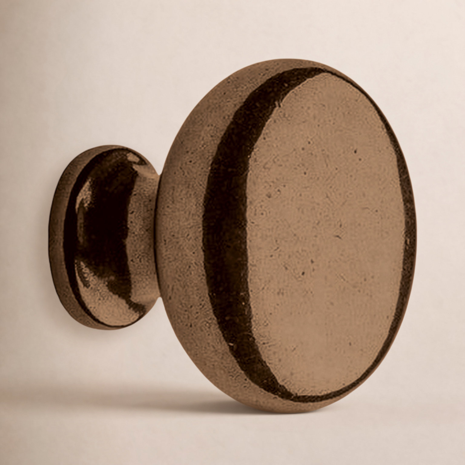 Plymouth Mushroom Knob Knob, Silicon Bronze Medium
