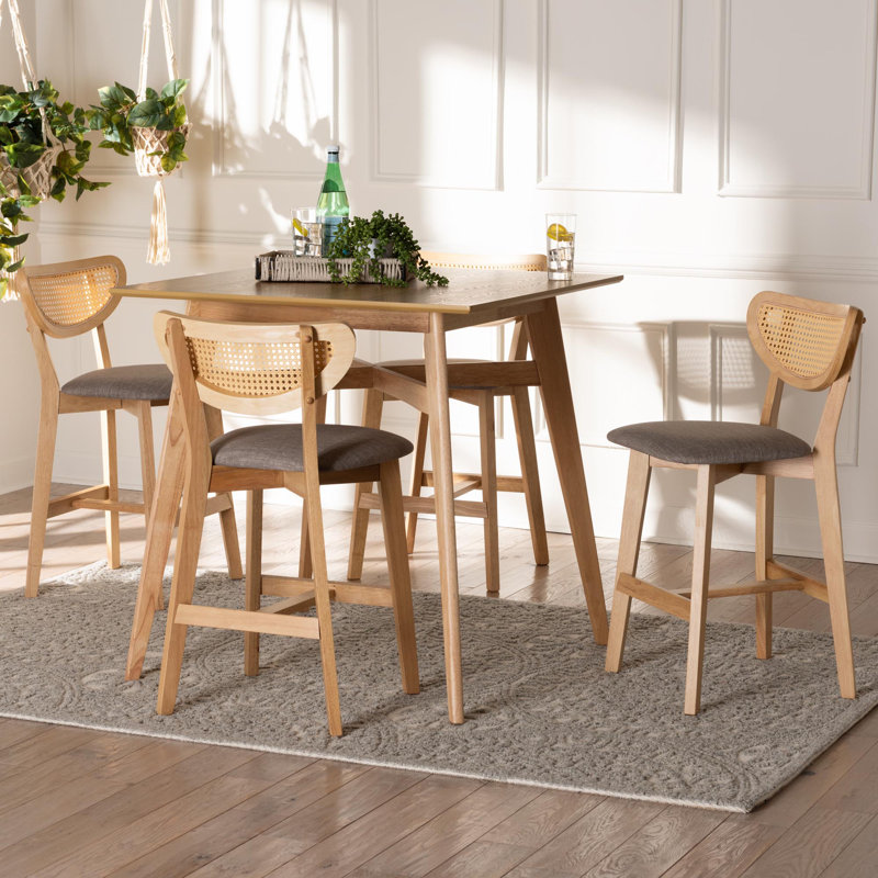 Charnese Dining Set, Natural Oak, Gray/Natural Oak