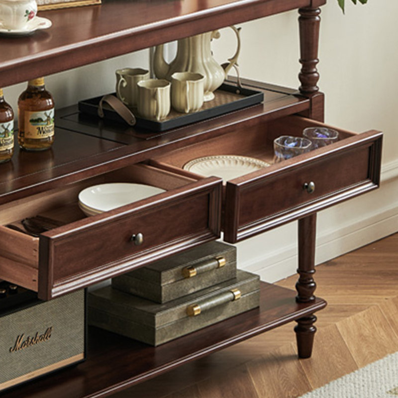 Console américaine de style rétro brun