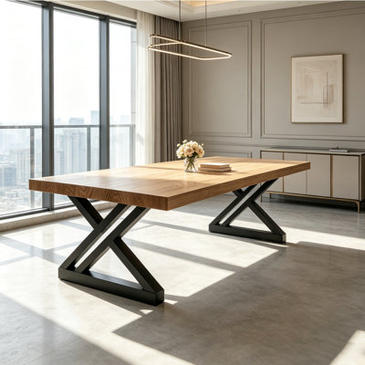 Modern Farmhouse Solid Wood Rectangular Dining Table