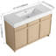 Meuble-lavabo de 48 po avec lavabo en résine et porte à fermeture en douceur. Conception moderne pour les salles de bain. Fabrication en contreplaqué. Rangement suffisant. Étagère réglable à charnières autoportantes. Spacieuse et ergonomique