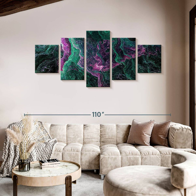 Marbled Lines, 42" H x 92" W
